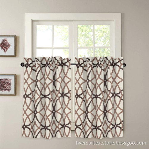 Blackout Energy Saving Half Window Curtain Tiers